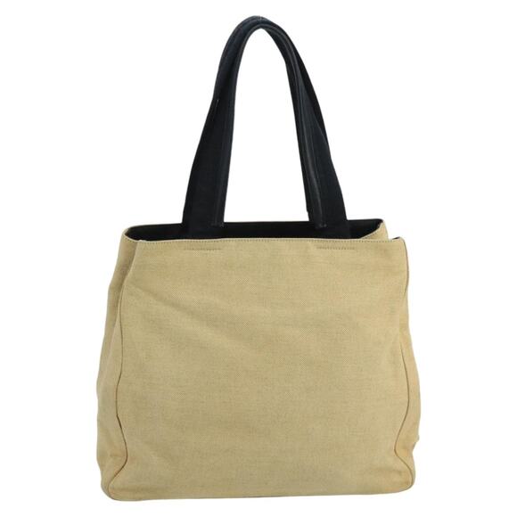 PRADA Tote Bag Canvas Beige - Picture 2 of 9